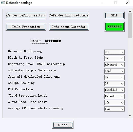 ConfigureDefender(win10安全中心设置工具)