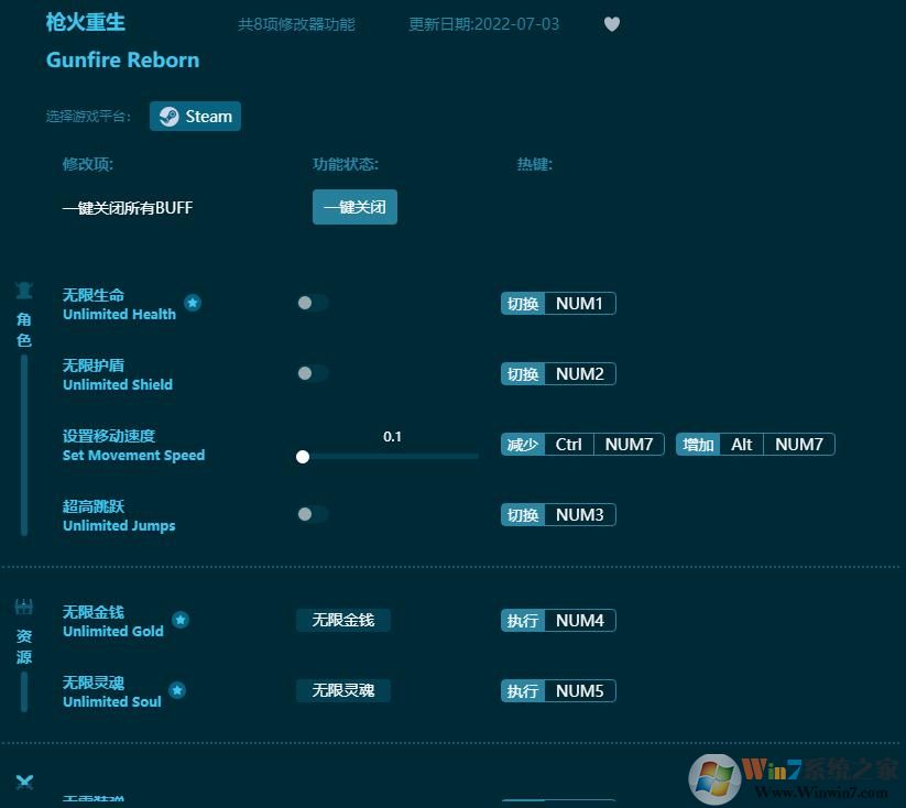 枪火重生修改器