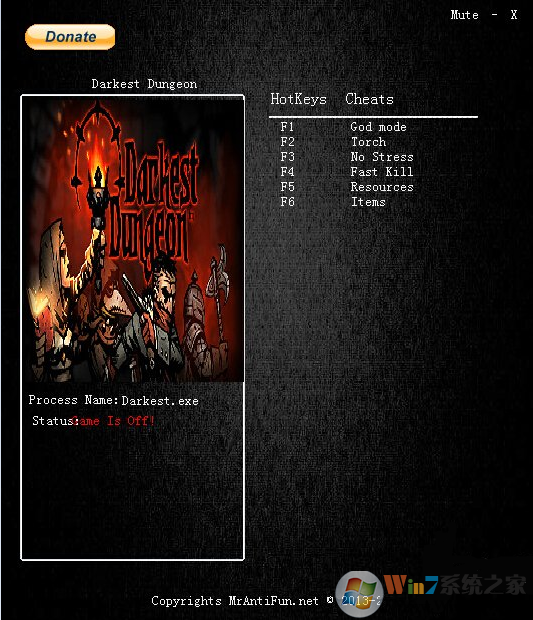暗黑地牢游戏Build11931六项修改器 绿色版[MrAntiFun]
