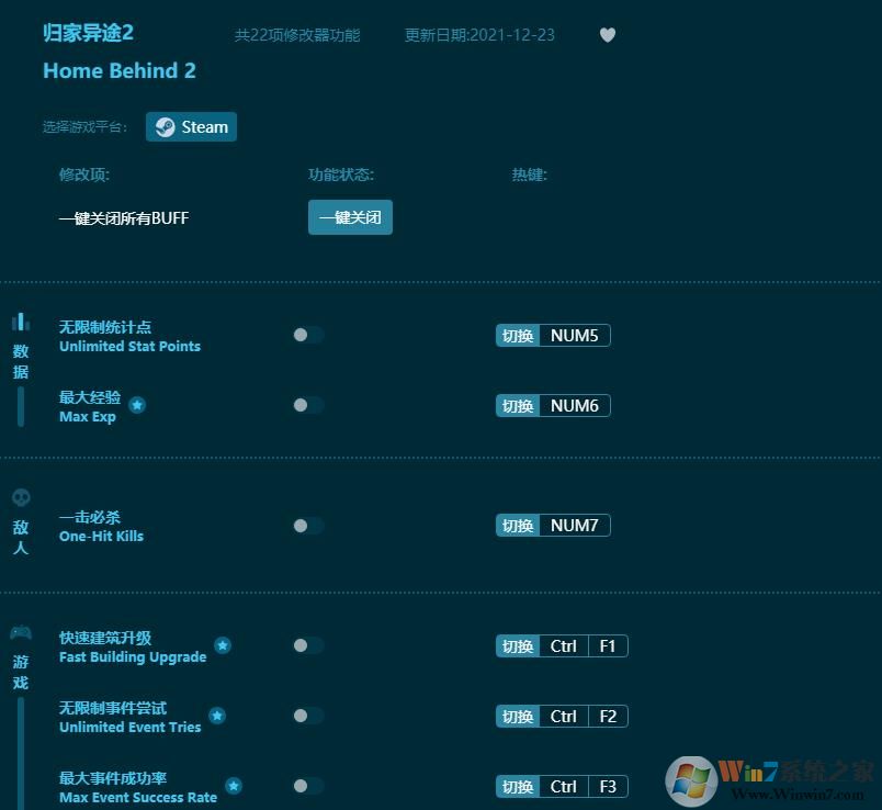 归家异途2二十二项修改器