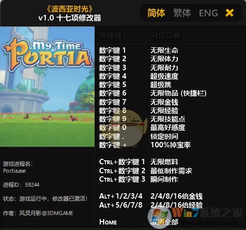 波西亚时光修改器下载_波西亚时光 十七项修改器 v1.0 绿色版