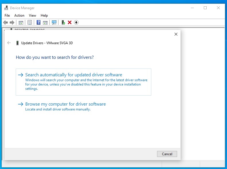 Win10设备管理器 已不支持通过互联网更新驱动程序