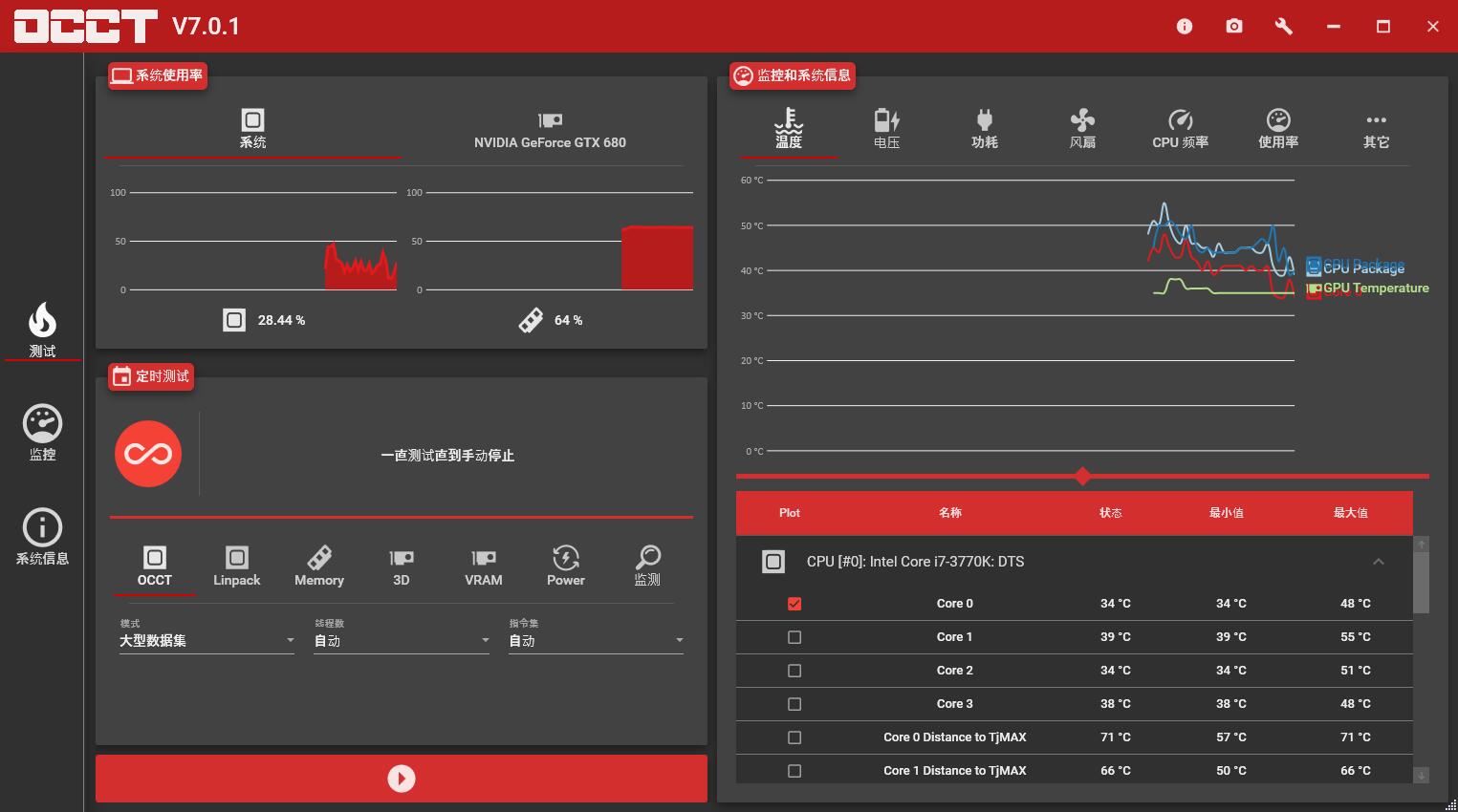 电源检测工具OCCT v7.0.1 官方正式版单文件