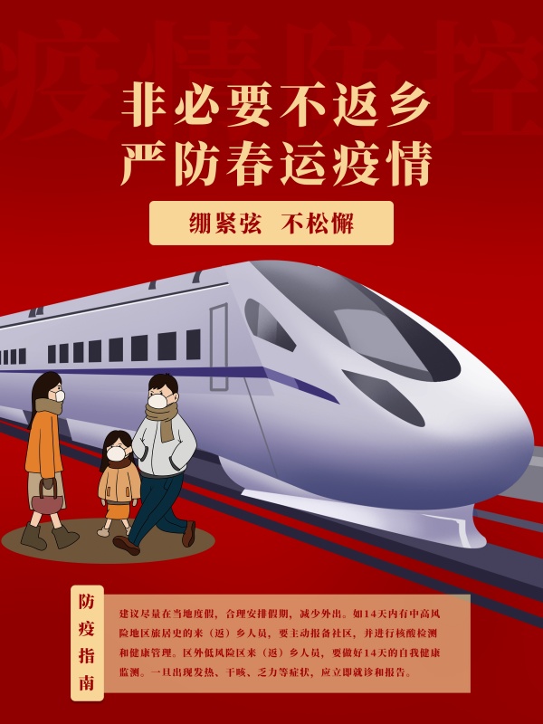 非必要不返乡PSD宣传单127