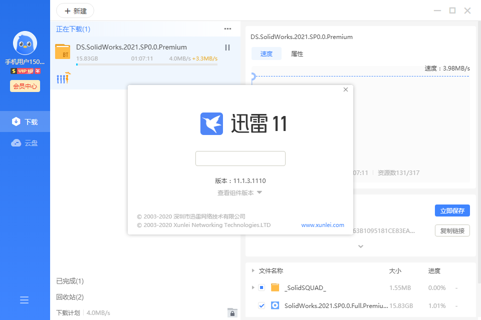 迅雷11 v11.1.3.1110 无广告SVIP绿色精简版