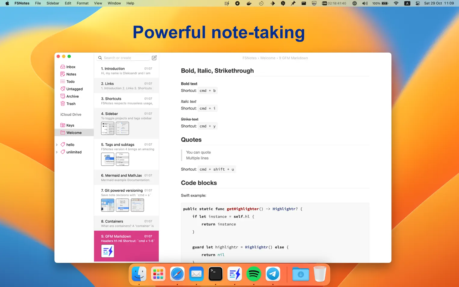 FSNotes For Mac v6.5.0 笔记本管理器中文版