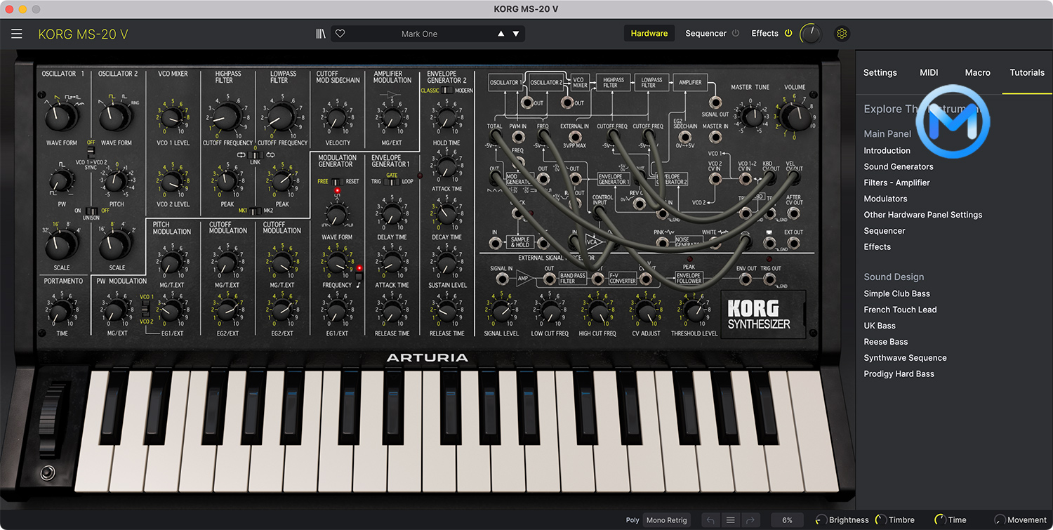 Arturia KORG MS-20 For Mac v1.2.0 (3420) 插件